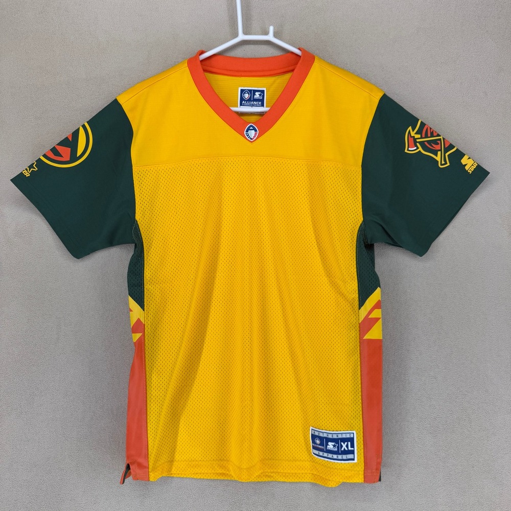 Youth Boys Alliance of American Football Starter‎ Jersey Yellow Green XL